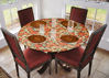 Picture of Covers For The Home Deluxe Elastic Edged Flannel Backed Vinyl Fitted Table Cover - Pumpkin All Over Pattern - Large Round - Fits Tables up to 45 in - 56 in Diameter,Best For 45 in-56 in Round