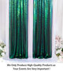 Picture of Sequin Curtains 2 Panels 2FTx8FT Iridescent Green Photo Booth Backdrop Prom Backgrounds Baby Shower Backdrop Wedding Ceremony Backdrop Birthday Party Decorations