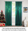 Picture of Sequin Curtains 2 Panels 2FTx8FT Iridescent Green Photo Booth Backdrop Prom Backgrounds Baby Shower Backdrop Wedding Ceremony Backdrop Birthday Party Decorations