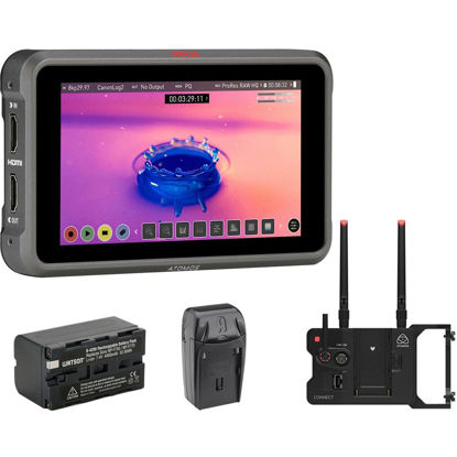 Picture of Atomos Ninja V+ 5.2" 8K HDMI H.265 Raw Recording Monitor Bundle with Atomos CONNECT for Ninja V, Li-ION Battery Pack, and AC/DC Charger