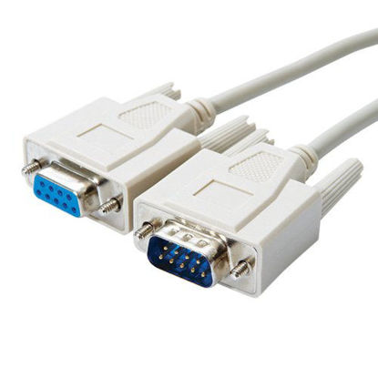 Picture of AYA 10Ft (10 Feet) DB9 Serial RS-232 Male to Female Straight-Through Extension Cable