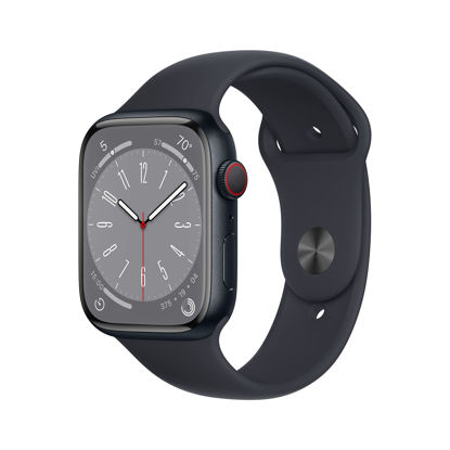 Picture of Apple Watch Series 8 [GPS + Cellular, 45mm] Midnight Aluminum Case with Midnight Sport Band (Renewed)