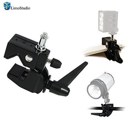 Picture of LimoStudio Super Clamp 1/4" 3/8" Thread Light Stand Support for Photo Photography Studio, AGG886-A