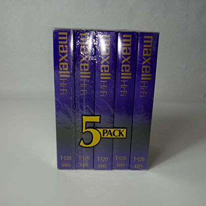 Picture of 5 Pack Maxell Hi-Fi Professional Grade VHS Tapes