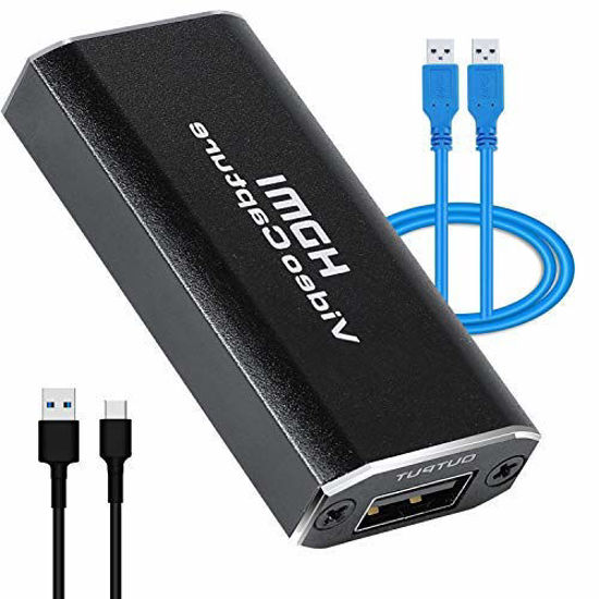 Picture of Capture Cards HDMI to USB 2.0 Audio Video Record Card Output High Definition 1080P/30Hz, Record Directly to Computer for Gaming, Streaming, Teaching, Video Conference or Live Broadcasting