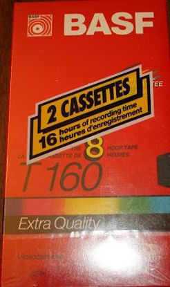 Picture of BASF T-160 8 Hour Blank VHS Video Cassette Recording Tape Pack of 2