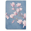 Picture of kwmobile Case Compatible with Tolino Shine 2 HD - Case PU e-Reader Cover - Magnolias Taupe/White/Blue Grey