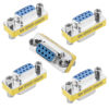 Picture of Fielect 10Pcs DB9 VGA Gender Changer 9 Pin Female to Female 2-Row Mini Gender Changer Coupler Adapter Connector for Serial Applications Blue