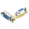 Picture of Fielect 10Pcs DB9 VGA Gender Changer 9 Pin Female to Female 2-Row Mini Gender Changer Coupler Adapter Connector for Serial Applications Blue