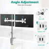 Picture of WALI Dual Monitor Arm, Fully Adjustable Pole Mount Bracket for WALI Monitor Mounting System (002ARM-W), White