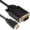 Picture of HDMI to VGA Adapter Cable One Way Direction 1080P Gold Plated HDMI Male to VGA Male Active Video Converter Cable Cord 6 Feet 1.8 Meters