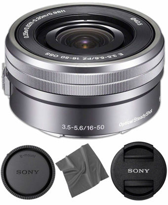 Picture of Sony E PZ 16-50mm OSS: (SELP1650) Sony E PZ 16-50mm f/3.5-5.6 OSS Lens (Silver) + Pro Starter Bundle Kit Combo - International Version (1 Year Warranty)