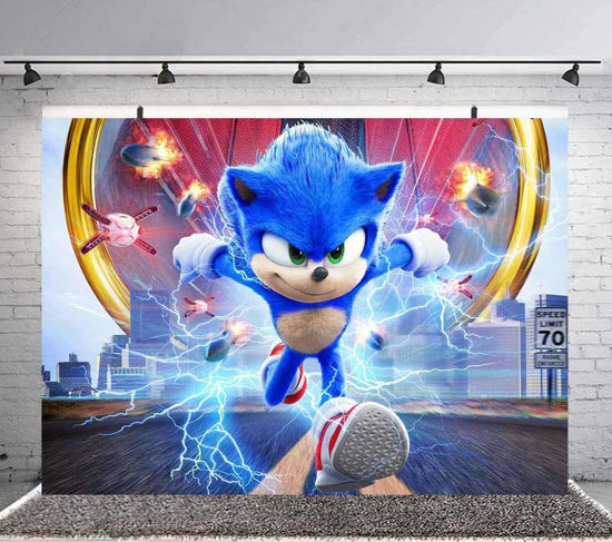 GetUSCart- Sonic Backdrop Photography Children Baby Boy Birthday Party ...