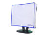 Picture of Computer Monitor dust Cover for Flat Panel LCD-Silky Smooth Anti-Static Vinyl with Blue Trim (19.5W x14.5H x3D)