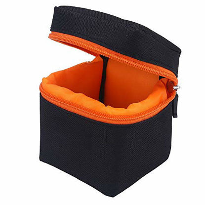 Picture of Camera Lens Protector, 7MM Padded Thick Camera Lens Bag Shockproof Protective Pouch Case for DSLR Camera Lens