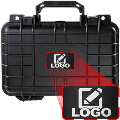 Picture of Eylar Small Camera Case Laser Engraved Custom Logo Plate, Size: 2.56” X 1.5”, Peel & Stick (Black) (Logo Plate)