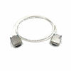 Picture of 15 Foot DB9 Male to Female RS232 Extension Serial Cable - 22 AWG with Plenum White Jacket - Made in USA by Custom Cable Connection