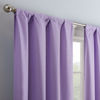 Picture of ECLIPSE Kendall Modern Blackout Thermal Rod Pocket Window Curtain for Bedroom or Living Room (1 Panel), 42" x 95", Light Purple