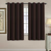 Picture of Blackout Curtains for Bedroom 63 Inches Length Thermal Insulated Curtain Grommet 63 Inch, Energy Efficient Curtain Small Window Blackout Drapes for Winter Season, 1 Panel, Chocolate Brown