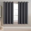 Picture of Blackout Grey Curtains for Bedroom Thermal Insulated Curtains 63 Inches Length Blackout Curtain Panel for Living Room, Luxury Grommet Bedroom Curtains Blackout - Solid in Charcoal Gray, One Panel