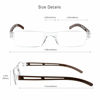 Picture of LifeArt 4 Pairs Reading Glasses, Blue Light Blocking Glasses, Computer Reading Glasses for Women and Men, Fashion Rectangle Eyewear Frame(4 Brown, +2.75 Magnification)