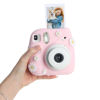 Picture of Rieibi Mini 7+ Case - Silicone Camera Case for Fujifilm Mini 7 Plus Instant Camera - New Version Cover with Removable Shoulder Strap - Pink