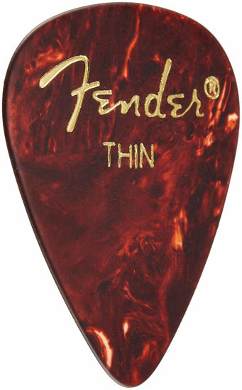 Picture of Fender Classic Celluloid Guitar Picks 351 Shape, Tortoise Shell, Thin, 12-Pack