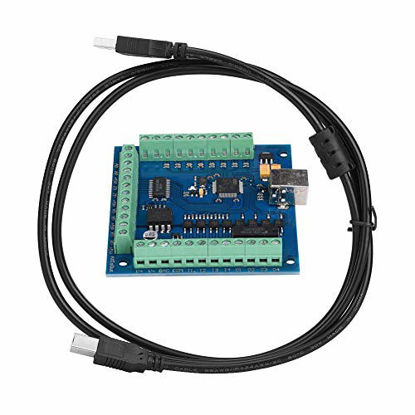 Picture of Akozon CNC USB Card Motion Controller Board, MACH3 USB 4 Axis 100KHz USB CNC Motion Controller Card Breakout Board for Engraving