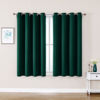 Picture of ChrisDowa Grommet Blackout Curtains for Bedroom and Living Room - 2 Panels Set Thermal Insulated Room Darkening Curtains (Forest Green, 52 x 54 Inch)