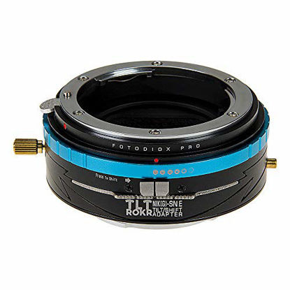 Picture of Fotodiox Pro TLT ROKR - Tilt/Shift Lens Mount Adapter for Nikon Nikkor F Mount G-Type D/SLR Lenses to Sony Alpha E-Mount Mirrorless Camera Body