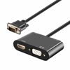 Picture of VGA to HDMI VGA Splitter Adapter, BolAAzuL VGA Splitter 1 VGA Male in HDMI VGA Female 2 Out 1080P Audio Video Simultaneously Cable Converter with 3.5mm Audio Support Dual Display for PC Projector HDTV