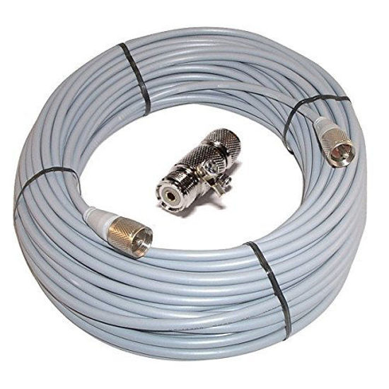 Picture of 100 ft RG8X COAX CABLE CB / Ham Radio Workman 8X-100-PL-PL /W Lightning Arrestor