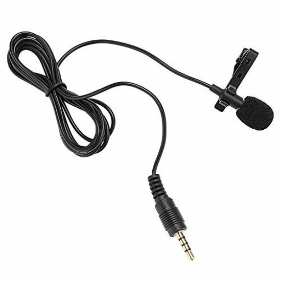 Picture of Eboxer Mini Lavalier Clip-on Mic Portable Hand-Free Condenser Microphone with Audio Cable,3.5mm Jack for Teaching, Meetings, Presentations, Running a