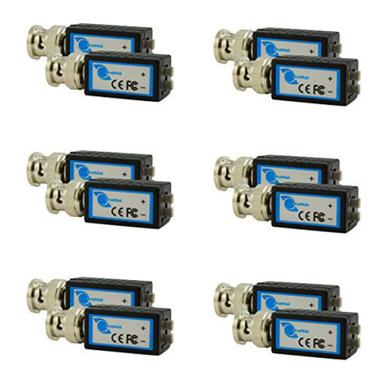 Picture of Linemak 1ch Passive Video Balun, for CCTV Products. Contains 6 Pairs (12 Pcs).