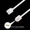 Picture of 2PCS 10Ft Phone Extension Cord Male to Male Telephone Flat Cord with Standard RJ11 6P4C Plug and 1 in-Line Coupler 50PCS Cable Clamp Holders