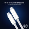 Picture of Razer Thunderbolt 4 Cable (0.8m / 2.5ft): Up to 40 Gigabits Per Second - Up to 8K Resolutions  - Up to 100W Charging - Compatible with Windows PC/Mac/Thunderbolt 3 Devices - White