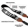 Picture of DSLR Camera Strap with Grey Southwest Neoprene Pattern and Accessory Storage Pockets by USA Gear - Works With Canon , Fujifilm , Nikon , Sony and more SLR , Mirrorless , Point & Shoot Cameras