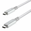 Picture of Fasgear Thunderbolt 3 Cable 4.9ft, 40Gbps/ 100W (5A) Charging/ 5K@60Hz USB-C Nylon Braided Cord Compatible for Mac Books,iPad Pro,Pixel,eGPU,External SSD,Moniter,Docking Station,Hub (White)