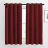 Picture of NICETOWN Burgundy Red Blackout Draperies Curtains - Thermal Insulated Solid Grommet Blackout Curtains/Panels/Drapes for Present (1 Pair, 52 by 63-Inch)