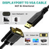 Picture of DisplayPort to VGA Cable 50 Feet, Gold-Plated DP to VGA Cord, DP to VGA Male to Male Adapter Converter for PC to HDTV, Monitor, Projector with 25 Cable Ties