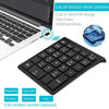 Picture of Wireless Number Pad, Rytaki Portable 2.4G Wireless Numeric Keypad with Multiple Shortcuts- 28-Key Numpad Keyboard with Nano Receiver for Laptop, PC, Desktop, Surface pro, Notebook, MacBook and More