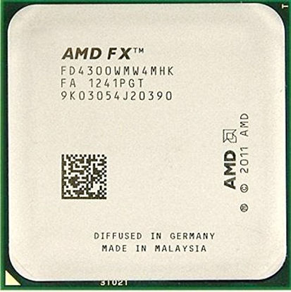 Picture of AMD FX-4300 FD4300WMW4MHK Vishera Quad-Core 3.8GHz (4.0GHz) Desktop CPU Processor Socket AM3+ 95W 938-pin