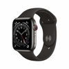 Picture of Apple Watch Series 6 (GPS + Cellular, 44mm) - Graphite Stainless Steel Case with Black Sport Band (Renewed)