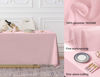 Picture of Surmente Tablecloth 90 x 132-Inch Rectangular Polyester Table Cloth for Weddings, Banquets, or Restaurants (Pink) …