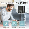 Picture of 12 Slots CF / XQD Memory Card Holder Case with Labels, Portable Compact Flash Cards Wallet Organizer with Number Sticker, CompactFlash Memory Card Pouch for Computer Camera Accessories - Black