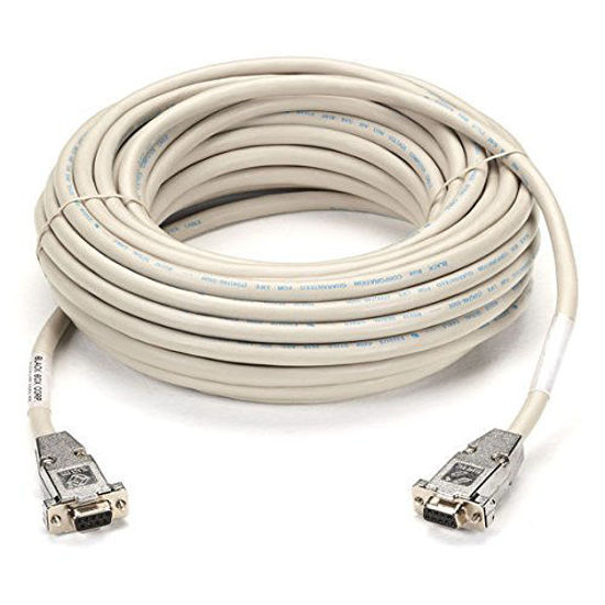 Picture of Black Box Null Modem Cable - DB-9 (F) to DB-9 (F) - 25 ft - Gray