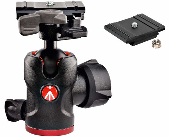 Picture of Manfrotto MH494 Center Ball Head Bundled with ZAYKiR 200PL-PRO Plate