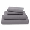 Picture of Cosy House Collection Luxury Bamboo Sheets - 4 Piece Bedding Set - Bamboo Viscose Blend - Soft, Breathable, Deep Pocket - 1 Fitted Sheet, 1 Flat, 2 Pillow Cases - Cal King, Grey