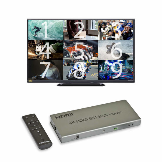 Picture of Expert Connect 9-Channel HDMI Multi-Viewer/Screen Divider/Switch | 1080p / 4K@30Hz | 11 Viewing Modes