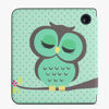 Picture of kwmobile Origami Case Compatible with Kobo Libra 2 - Case Slim Premium PU Leather Cover with Stand - Sleeping Owl Turquoise/Brown/Mint